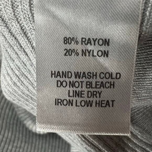 Lulus All Wrapped Up Sweater Womens M Gray Ribbed Knit Dolman Sleeve Cozy Top - Picture 11 of 13